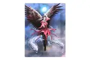 Anne Stokes Air Element Sorceress Canvas Plaque (Blue/Red/White) (25cm x 19cm)