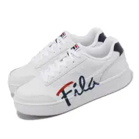 在飛比找momo購物網優惠-【FILA】休閒鞋 Court LUX Premium 白 