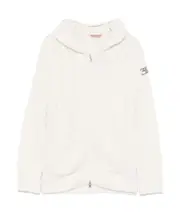 zip-up hoodie S white