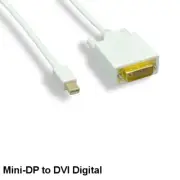 Kentek 6 ft Mini DisplayPort Male to DVI-D Digital Male Cable 32 AWG 1080p HD