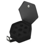 Dice Box Storage Case Tray PU Leather Sponge Portable FA