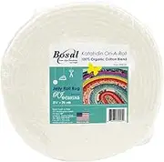 Bosal Katahdin Batting On-A-Roll, Summer 3 oz, 2-1/2 inch by 25 Yards, 100% Organic Cotton (2 Rolls),Off-White