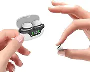 Invisible Mini Small Wireless Earbuds Bluetooth 5.3 In Ear Waterproof Headphones Invisible Earphones for Small Ears Wireless Ear Buds ENC Noise Cancelling Ear Phones Bluetooth for iPhone Android Work