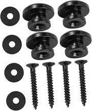 CORHAD 4 Set Guitar Strap Lock Metal Strap Buttons for Acoustic Electric Guitars Skid Design Durable Construction Secure Attachment for Confident Playing