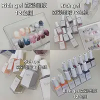 在飛比找蝦皮購物優惠-現貨 Rich gel 森彩墨液 12色組 美甲暈染液 美甲