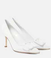 [Manolo Blahnik] Manolo Blahnik Maysale 70 suede pumps AU 9 white