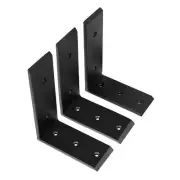 3 Pcs 6"x8" Heavy Duty Black Steel Countertop Support Brackets Corbel L Shelf