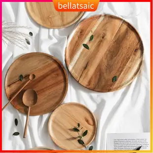 Wood lovesickness Wooden Round Oval Solid Pan Plate Fruit Di