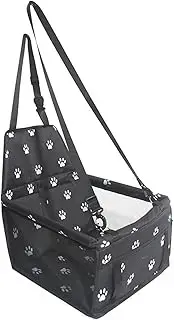 Pet Car Bed Carrier Safety Seat Bag Waterproof Basket Folding Hammock Carriers Bag for Cat Dogs Safety Travelling Mesh Bags Pad(Black)