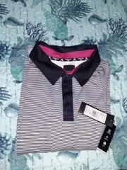 Kenneth Cole Men's 3X Golf Club Pattern Performance Polo Shirt UPF 50+ NWT
