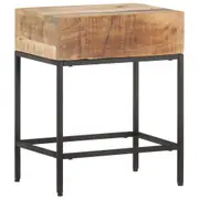 Side Table 40x30x50 Cm Solid Rough Mango Wood