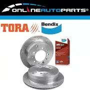 Rear Dimple Slotted Disc Brake Rotors & Bendix Pads for 200 Series Landcruiser