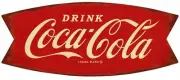 COCA COLA ARCIFORM FISHTAIL 20" HEAVY DUTY USA MADE METAL COKE ADVERTISING SIGN