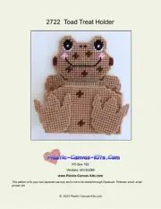 Toad Treat Holder- Plastic Canvas Pattern or Kit