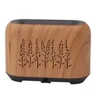 USB LED Flame Oil Diffuser Humidifier in Light Wood Grain Finish