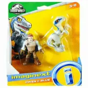 OWEN & BLUE jurassic park jurassic world Fisher Price NEW Imaginext velociraptor