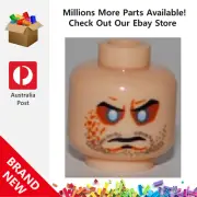 Genuine LEGO™ Light Nougat Minifigure Head Beard Stubble Cleft 3626 4568737 New