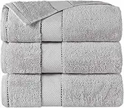 Superior Egyptian Giza Cotton Bath Towel Set, Luxury Soft Large Plush Absorbent Body Towels, Quick Drying, Shower, Spa, Hotel, Pool, Bathroom, Home Essentials, Set of 3, Niles Collection, Platinum