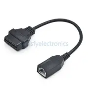For 30cm Honda 3Pin To 16Pin OBD2 ⅡAuto Car Diagnostic Adapter Connector Cable