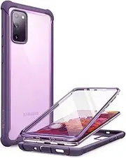 i-Blason Ares Series Designed for Samsung Galaxy S20 FE 5G Case (2020 Release), Dual Layer Rugged Clear Bumper Case with Built-in Screen Protector (Purple)
