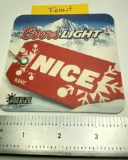 COORS BREWING CO of GOLDEN CO, "COORS LIGHT- NICE/NAUGHTY" COASTER