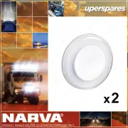 2 x Narva 10-30 Volt LED Round Interior Lamp Light Cool White Colour 3W LED