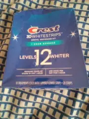 Crest 3D White Whitestrips 1hr Express Dental Whitening Kit- 10 Treat. Level 12