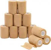 12-Rolls Self Adherent Bandage Wrap, Vet Tape - 3 in X 5 Yds Breathable, Elastic