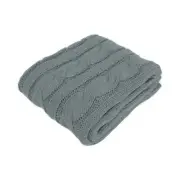 NNEDSZ Hudson Grey Knitted Throw Rug