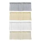 Short Curtain Elegant Linen Kitchen Curtain Rod Pocket Small Window Curtains