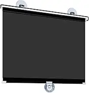 Suction Cup Roller Blind,Blackout Roller Blind,Sun Protection and Insulating Shades,Retractable Balcony Sun Shade,Privacy Screen,for Doors and Windows,No Drilling,Black (W58×H125cm/23×49in)