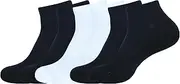 [ASSOTS] LONDON Men's Ankle Socks, Pack of 6 Socks, Color - 4 Black, 2 White