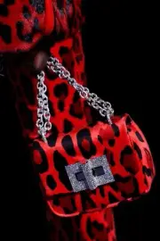 Tom Ford Mini Natalia Red Leopard Sparkly Crystallized Bag
