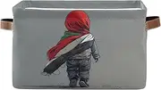 Free Gaza Free Palestine Open Storage Bins with Handle, Collapsible Nursery Organizer Storage