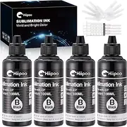 Hiipoo Sublimation Ink Refilled Bottles Work with WF7710 ET2760 ET2720 ET2803 ET2800 ET15000 C88 C88+ Inkjet Printer Heat Press Transfer on Mugs Plates T-Shirts Pillows Phone Case