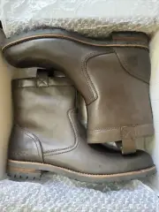 Tommy Hilfiger Bryant Brown Leather Boots Men’s 13 Medium NEW