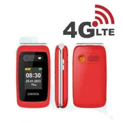 4G Volte HAC Hear Aid Unlocked Flip Cell Phone SOS Button Seniors Big Button Basic Phone Elderly Mobile Cell Phone (RED)