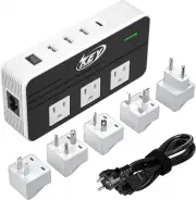 Key Power 230-Watt Step Down 220V to 110V Voltage Converter & Travel Adapter