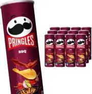 Pringles BBQ Stacked Potato Chips, 12 Pack (12 x 134g)