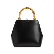 [Jil Sander] Jil Sander-Black Goji Square Sm Bamboo Bag-Donna OS OS