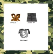 3 PCS. Military ,swat team Custom tactical vest for lego minifig