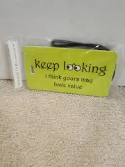 Inventive Travelware " Lime Green Looking I Think....." Pink Luggage Tag