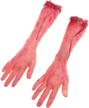 ABOOFAN Trick Hand Severed Hand Fake Hand Cut Off Hand Fake arm Hand Prop Scare Hand Decoration Severed arm Horror Prop Broken Hand Zombie Hands Prop Apparel Halloween