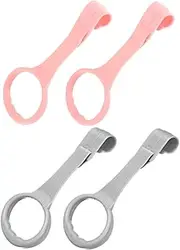 KICHOUSE 4pcs Pull up Rings Safety Bar for Baby Walking Assistant Toy Mobile Exercise Handle Standing