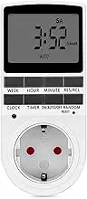 AIMALL Digital Timer Switch Socket Electric Programmable Power 240V AU Plug Clock, LCD Display, Up to 10 On/Off Programs