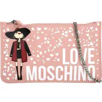 在飛比找Yahoo!奇摩拍賣優惠-Koala海購 LOVE MOSCHINO 時尚女孩印花手拿