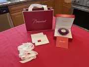 "NIB" Baccarat Mille Nuits Crystal Clock "Lavender / Purple" Gorgeous "GIFT" "