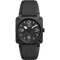 在飛比找momo購物網優惠-【Bell&Ross】黑色啞光陶瓷機械腕錶 母親節(BR03