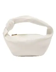 [1978W] Scrunch Handle Shoulder Bag in White