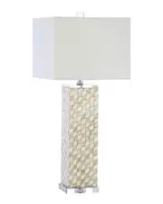 JONATHAN Y Designs 30.5in Daniel Seashell & Crystal LED Table Lamp